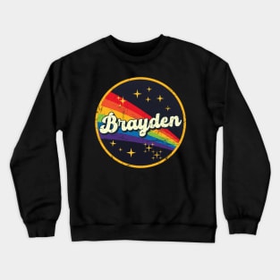 Brayden // Rainbow In Space Vintage Grunge-Style Crewneck Sweatshirt